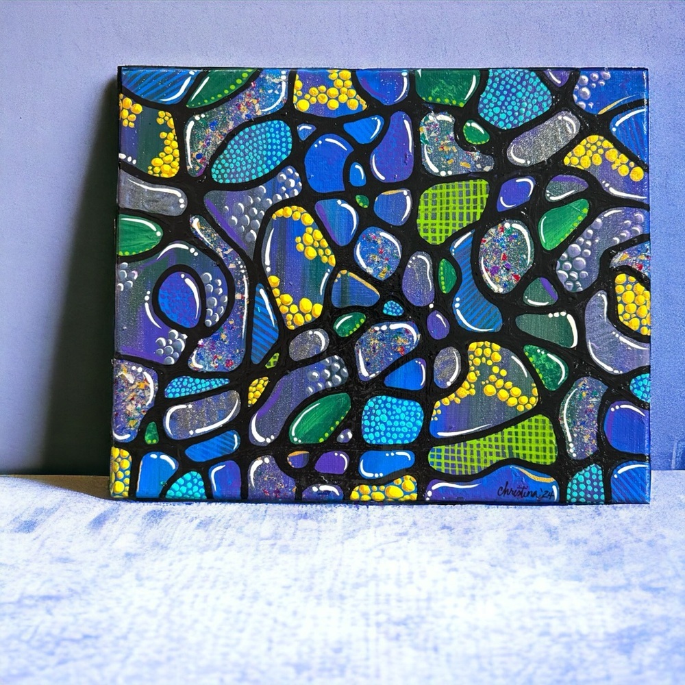 Original Hand-Painted Abstract Canvas Painting - 8” x 10” - New & Ready to Hang! - Picture 3 of 10